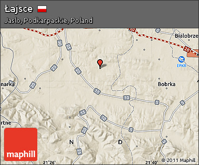 Shaded Relief Map of Łajsce