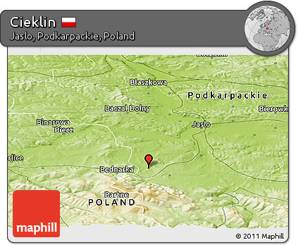 Physical Panoramic Map of Cieklin