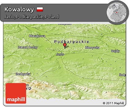 Physical Panoramic Map of Kowalowy