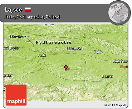 Physical Panoramic Map of Łajsce