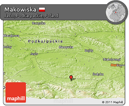 Physical Panoramic Map of Makowiska