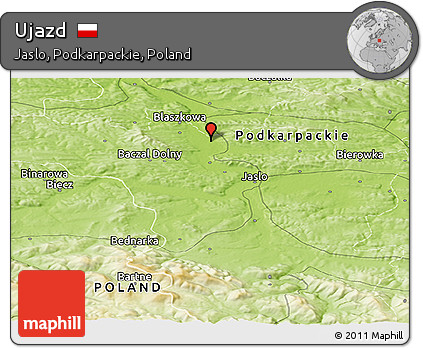 Physical Panoramic Map of Ujazd
