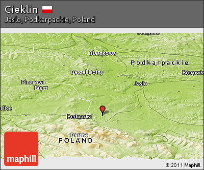 Physical Panoramic Map of Cieklin