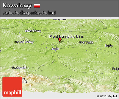 Physical Panoramic Map of Kowalowy