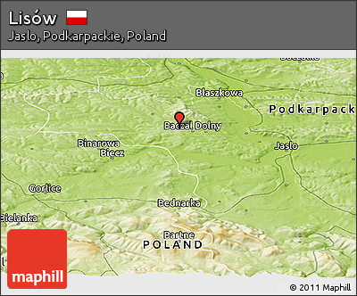 Physical Panoramic Map of Lisów
