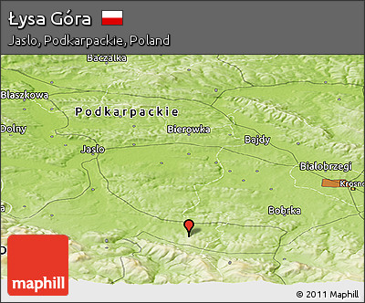 Physical Panoramic Map of Łysa Góra