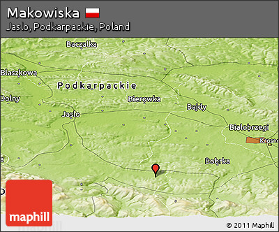 Physical Panoramic Map of Makowiska