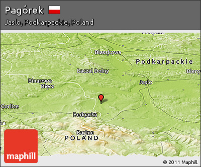 Physical Panoramic Map of Pagórek