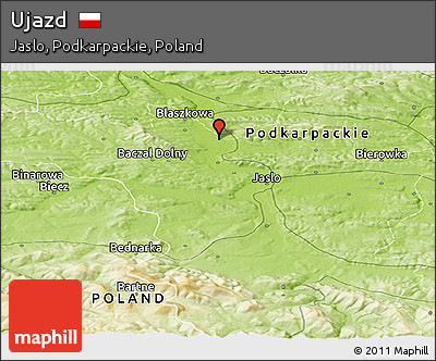 Physical Panoramic Map of Ujazd