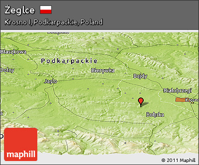 Physical Panoramic Map of Żeglce