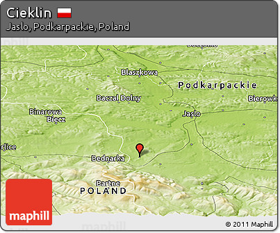 Physical Panoramic Map of Cieklin