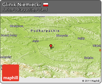 Physical Panoramic Map of Glinik Niemiecki