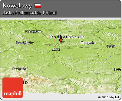 Physical Panoramic Map of Kowalowy