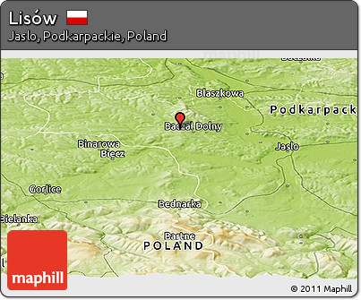 Physical Panoramic Map of Lisów