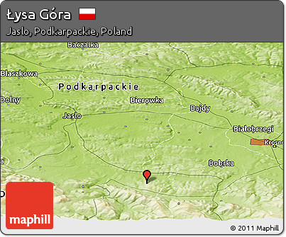 Physical Panoramic Map of Łysa Góra