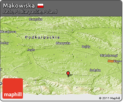 Physical Panoramic Map of Makowiska