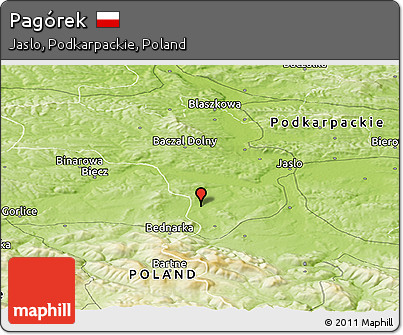 Physical Panoramic Map of Pagórek