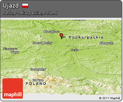 Physical Panoramic Map of Ujazd