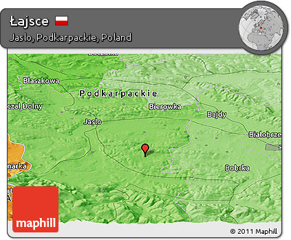 Political Panoramic Map of Łajsce