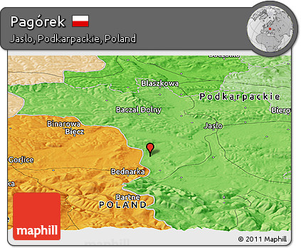 Political Panoramic Map of Pagórek