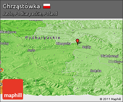Political Panoramic Map of Chrząstówka