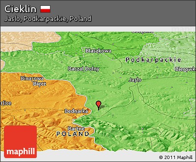 Political Panoramic Map of Cieklin