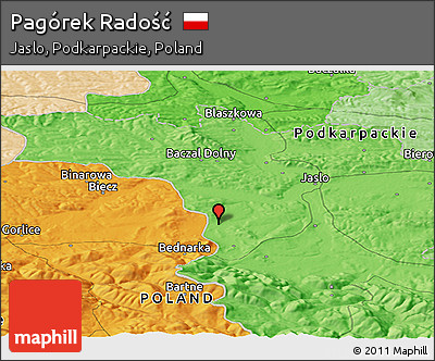 Political Panoramic Map of Pagórek Radość
