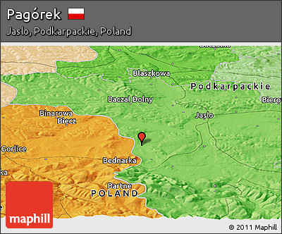 Political Panoramic Map of Pagórek