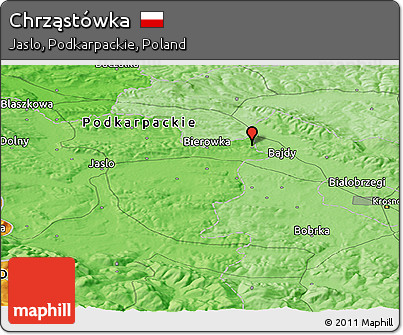 Political Panoramic Map of Chrząstówka