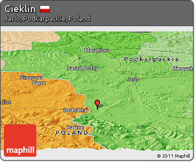 Political Panoramic Map of Cieklin