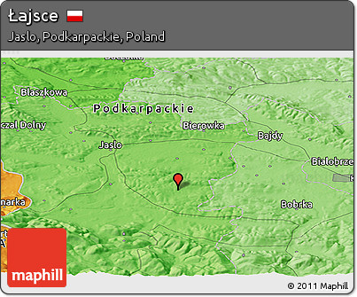 Political Panoramic Map of Łajsce