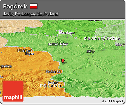 Political Panoramic Map of Pagórek