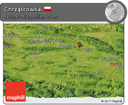 Satellite Panoramic Map of Chrząstówka
