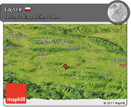 Satellite Panoramic Map of Łajsce