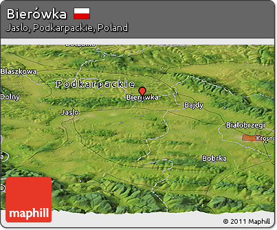 Satellite Panoramic Map of Bierówka