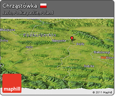 Satellite Panoramic Map of Chrząstówka