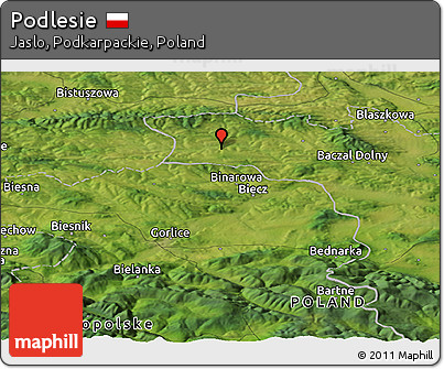 Satellite Panoramic Map of Podlesie
