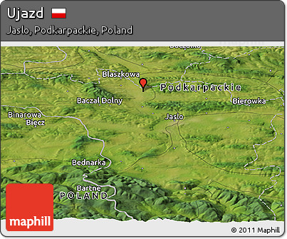 Satellite Panoramic Map of Ujazd