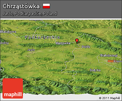 Satellite Panoramic Map of Chrząstówka