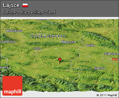 Satellite Panoramic Map of Łajsce