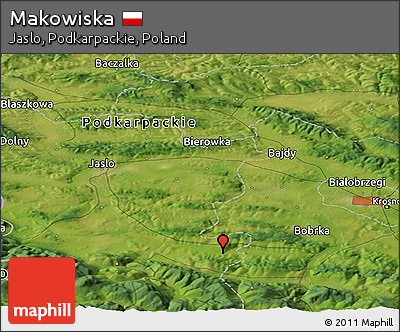 Satellite Panoramic Map of Makowiska