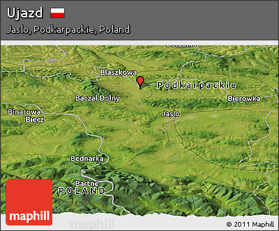 Satellite Panoramic Map of Ujazd