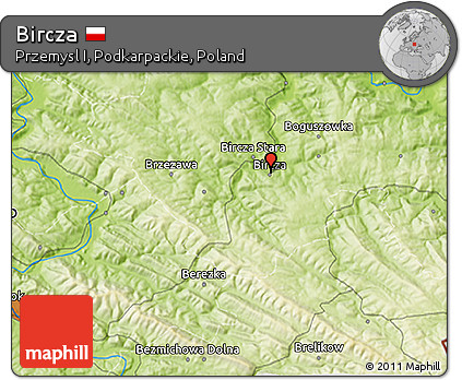 Physical 3D Map of Bircza