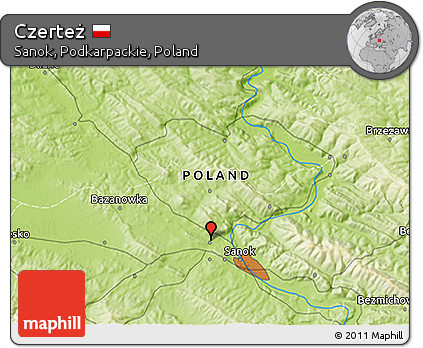 Physical 3D Map of Czerteż