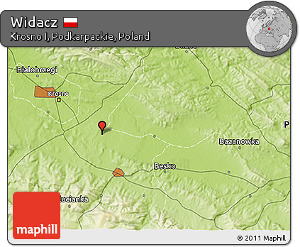 Physical 3D Map of Widacz