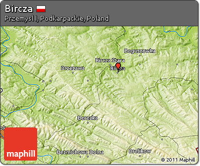 Physical 3D Map of Bircza