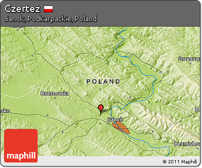 Physical 3D Map of Czerteż