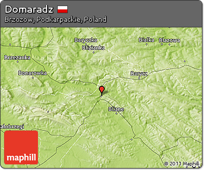 Physical 3D Map of Domaradz