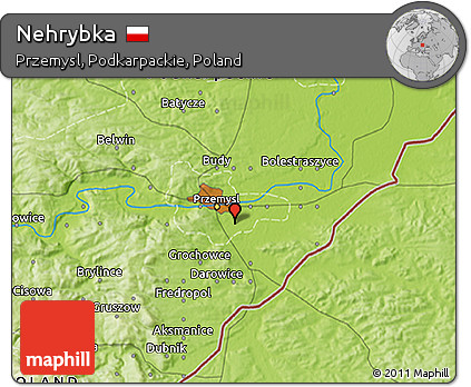 Physical 3D Map of Nehrybka