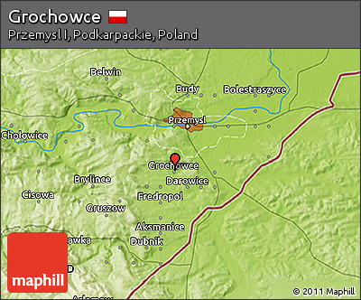 Physical 3D Map of Grochowce